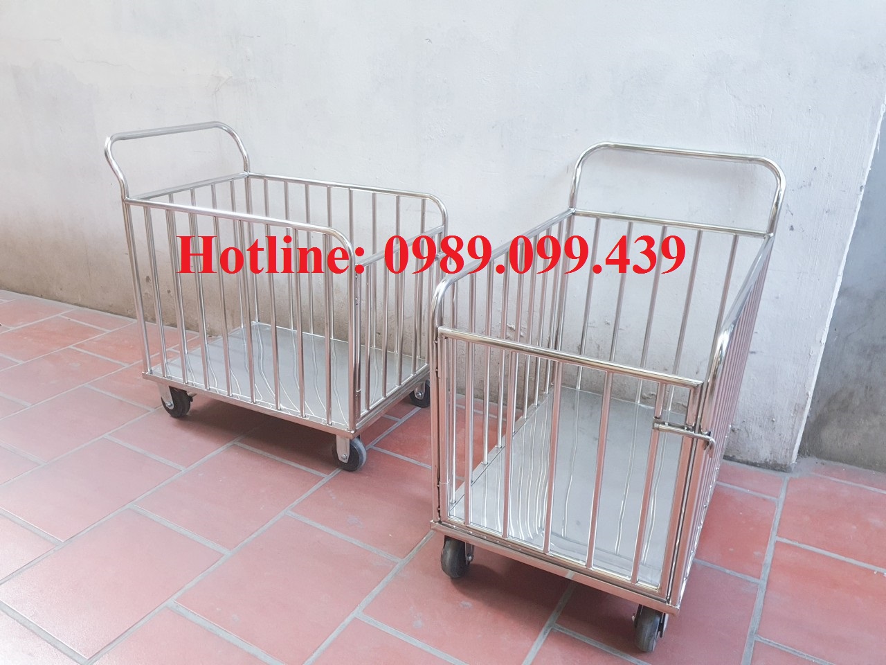 Xe đẩy đồ vải inox-model:XI 404